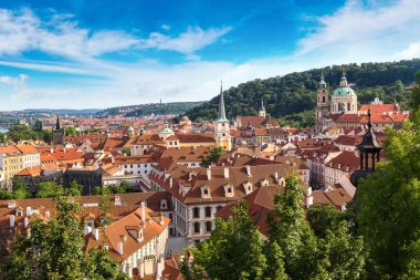 Prag güzel panoramik manzarası