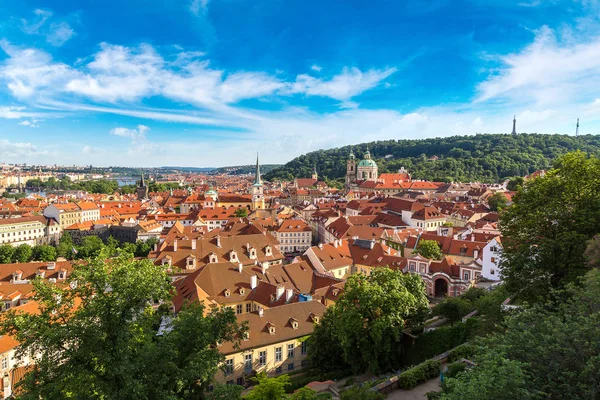 Nádherný letecký pohled z Prahy — Stock fotografie