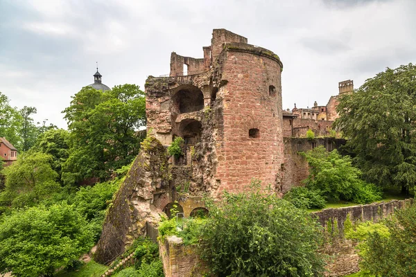 Blick auf Heidelberg und Ruinen — Stockfoto
