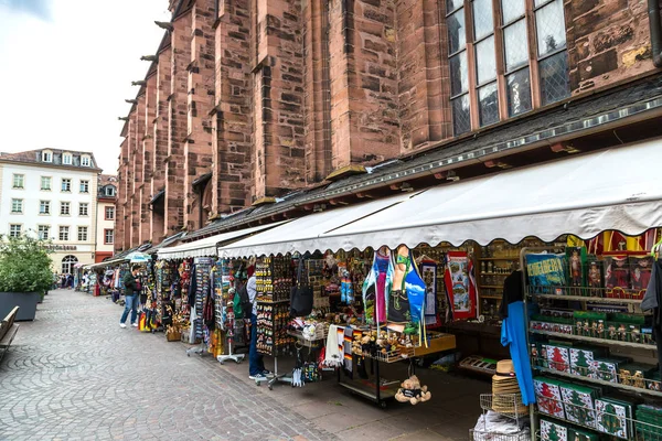 Mercado em Heidelberg no verão — Fotografia de Stock
