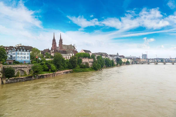 Munster and Rhine river — Stock Photo, Image