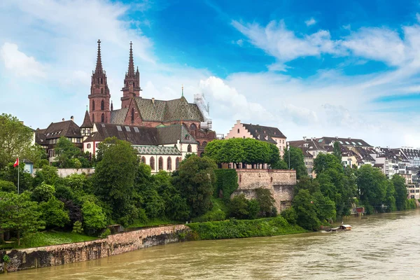 Munster a Rýn řeka — Stock fotografie