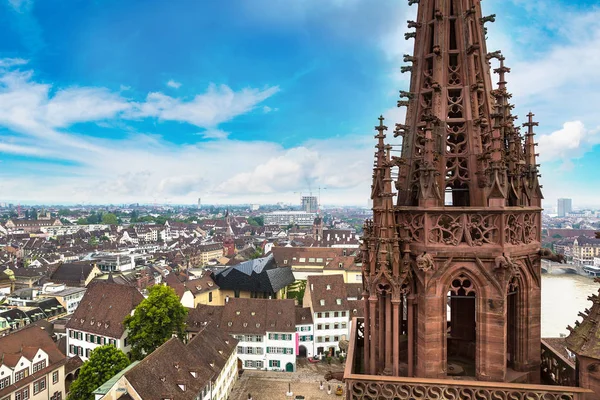 Panoramic view of Basel in summer — Stock Photo, Image