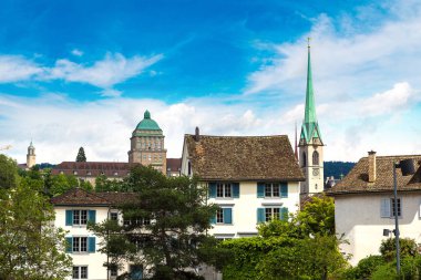 Zürih'in panoramik görünüm