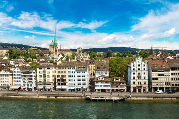 Panorámás kilátással Zürich — Stock Fotó