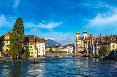 Historical city center of Lucerne clipart