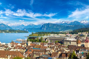 Lucerne panoramik havadan görünümü