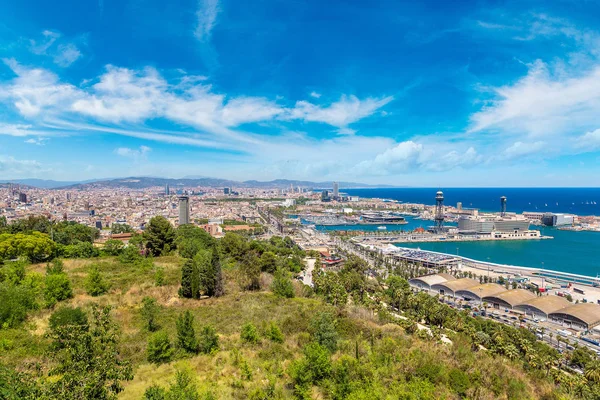 Vista aérea panorámica de Barcelona — Foto de Stock