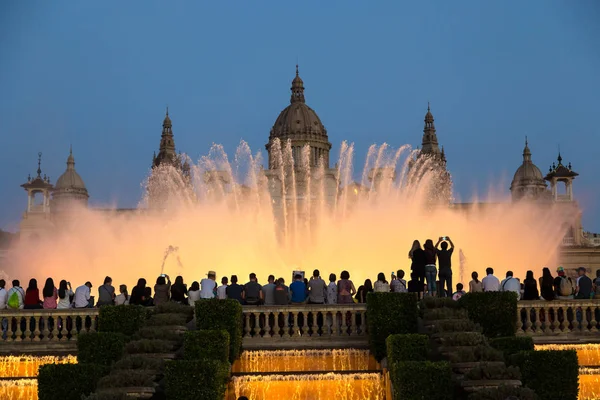 Light show in fountain — Stock Photo, Image