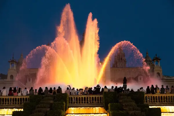 Light show in fountain — Stock Photo, Image