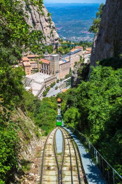 Montserrat funicular railway clipart