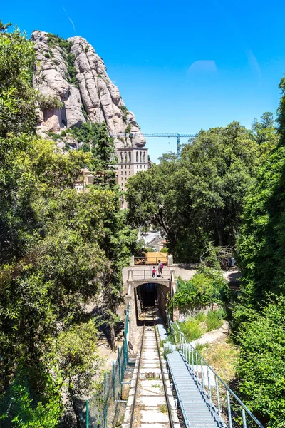 Montserrat füniküler demiryolu — Stok fotoğraf