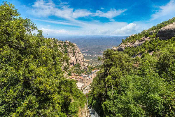 Ferrocarril funicular Montserrat — Foto de Stock