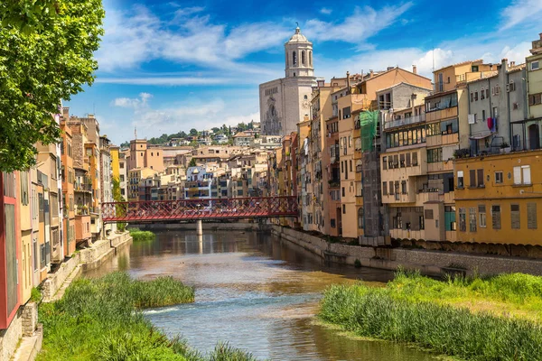 Colorful houses in Girona — Stock Photo, Image