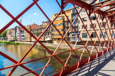 Eiffel bridge in Girona clipart