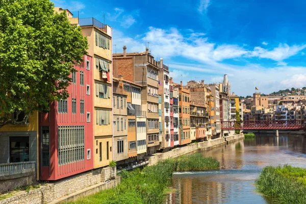 Colorful houses in Girona — Stock Photo, Image