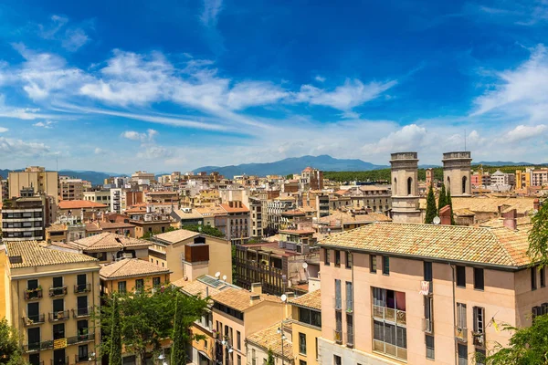 Girona panoramik manzaralı — Stok fotoğraf