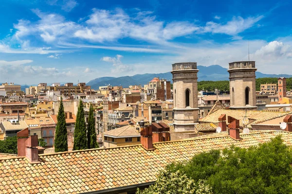 Girona panoramik manzaralı — Stok fotoğraf