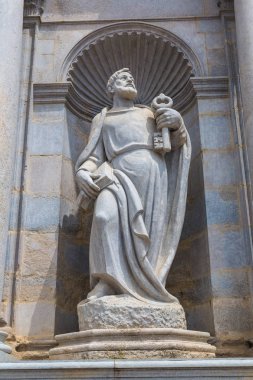 heykelin üzerine cephe Girona Katedrali 