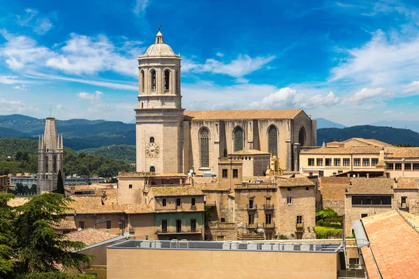 Panoramatický pohled Girona — Stock fotografie