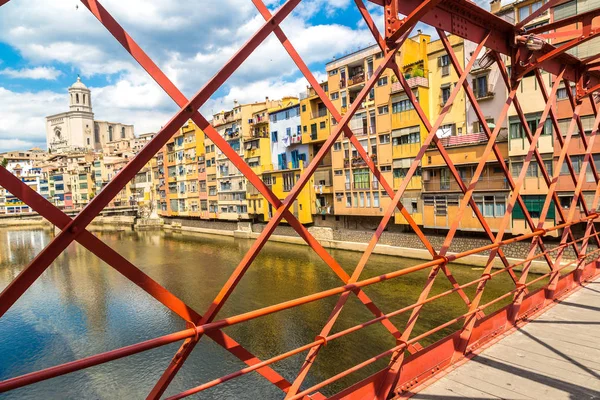 Eiffel bridge in Girona — Stock Photo, Image