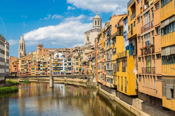 Casas Coloridas en Girona — Foto de Stock