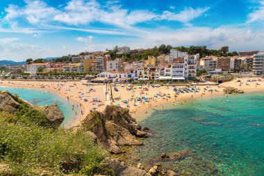 Blanes Beach'te Costa Brava