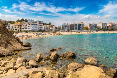 Blanes Beach'te Costa Brava