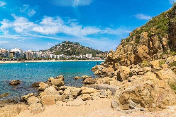 Blanes Beach'te Costa Brava