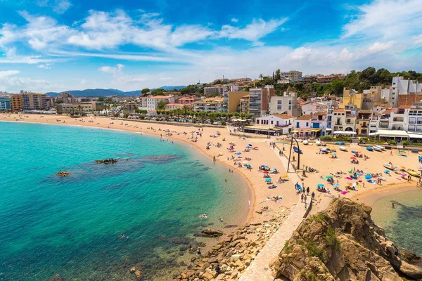 Blanes Beach'te Costa Brava