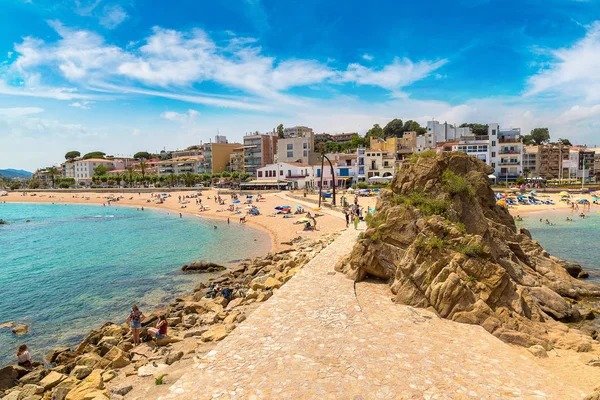 Blanes Beach'te Costa Brava