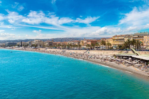 Vista panorámica de la playa de Niza — Foto de Stock