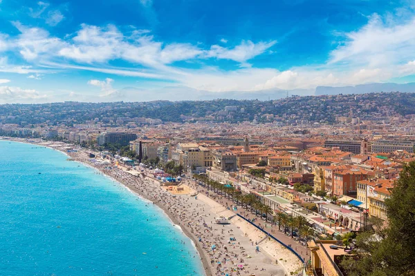 Vista panorámica de la playa de Niza — Foto de Stock