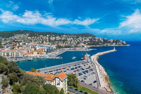 Panoramatický pohled z přístavu v Nice — Stock fotografie
