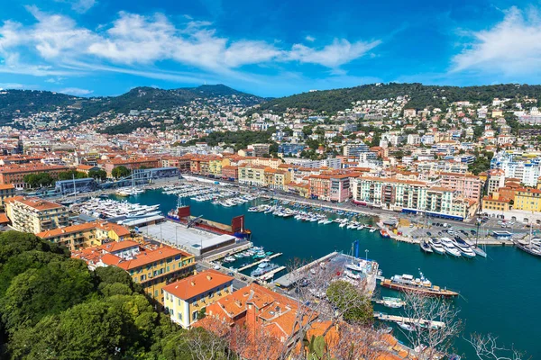 Panoramatický pohled z přístavu v Nice — Stock fotografie