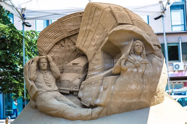 Esculturas de arena en Lido di Jesolo — Foto de Stock