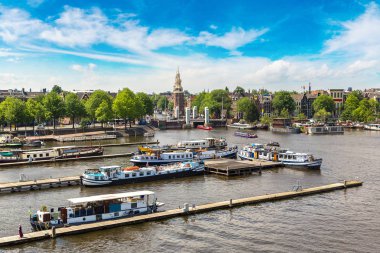 amsterdam'ın panoramik manzarasını
