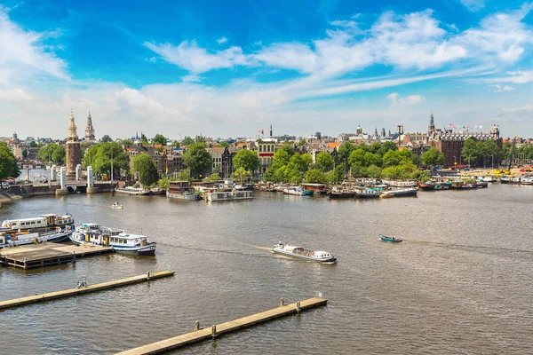 Amsterdam'ın panoramik manzarasını — Stok fotoğraf
