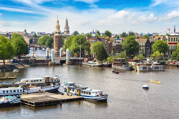 Panoramisch uitzicht over amsterdam — Stockfoto