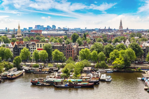 Panoramiczny widok z Amsterdamu — Zdjęcie stockowe