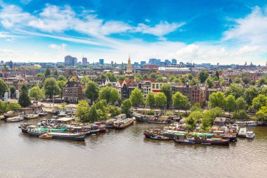 amsterdam'ın panoramik manzarasını