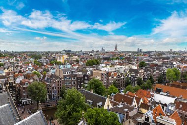 amsterdam'ın panoramik manzarasını
