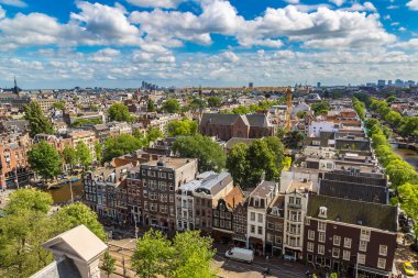 amsterdam'ın panoramik manzarasını