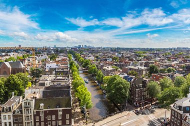 amsterdam'ın panoramik manzarasını
