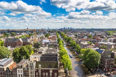 amsterdam'ın panoramik manzarasını