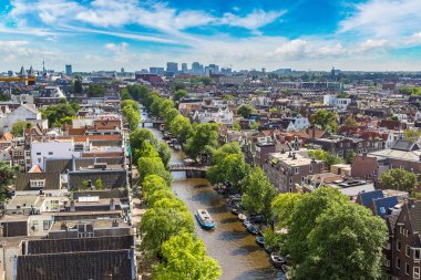 amsterdam'ın panoramik manzarasını
