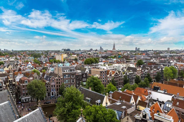 Panoramautsikt över amsterdam — Stockfoto