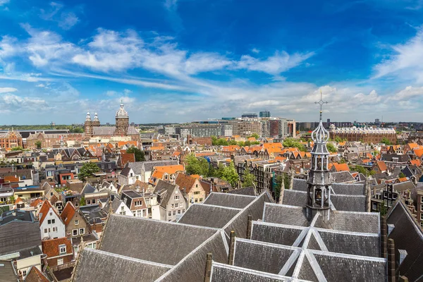 Πανοραμική θέα του Άμστερνταμ — Φωτογραφία Αρχείου