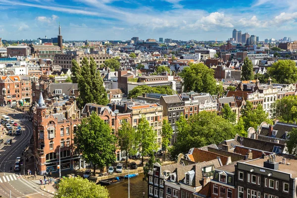 Panoramiczny widok z Amsterdamu — Zdjęcie stockowe