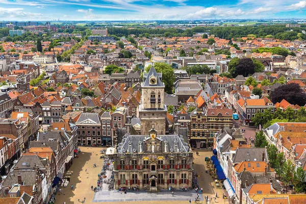 Vista panorâmica de Delft — Fotografia de Stock